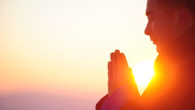 activist practicing mindful breathing